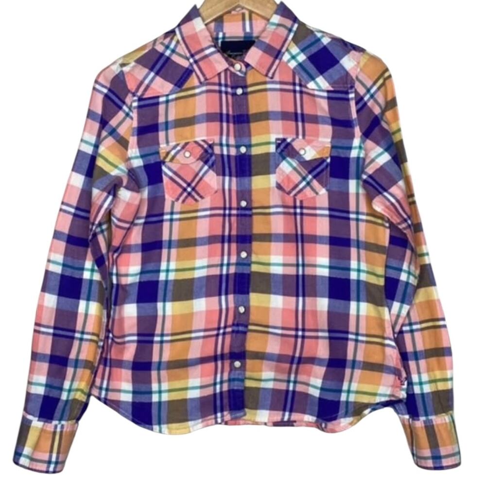 American Eagle Button Down - Size Medium - Pastel Plaid Button Down